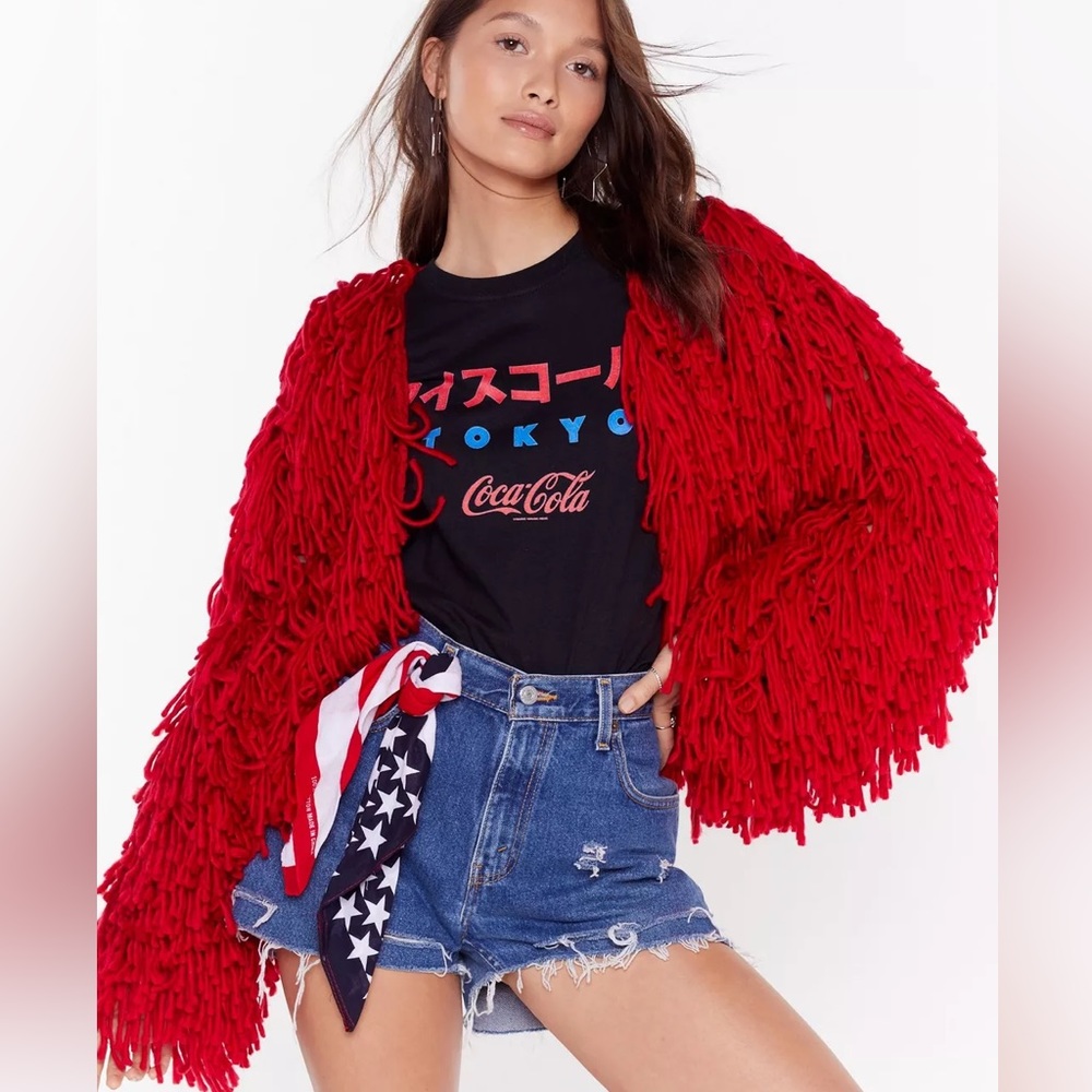 Nasty Gal crochet yarn coat/cardigan :)